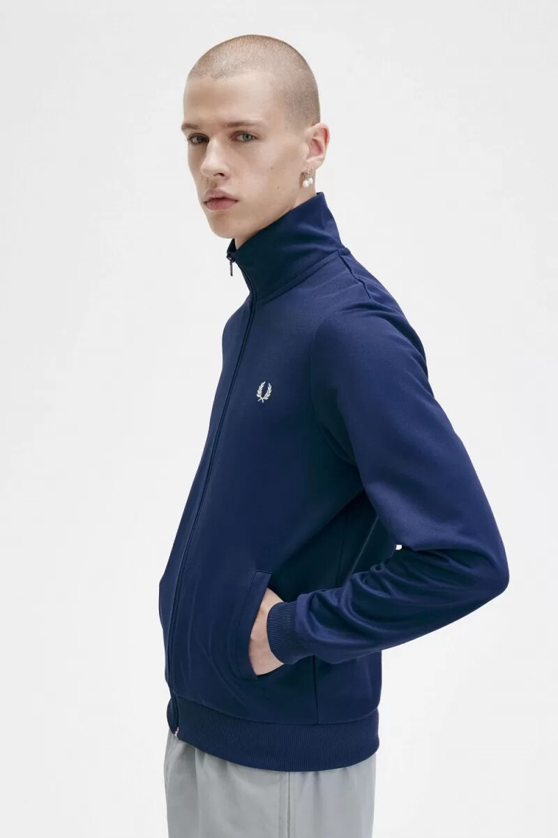 fred perry classic herren-trainingsjacke französischblau
