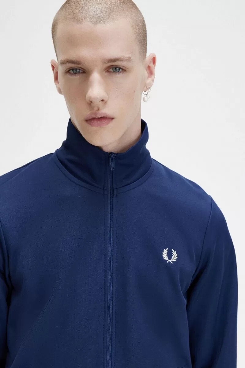 fred perry classic herren-trainingsjacke französischblau