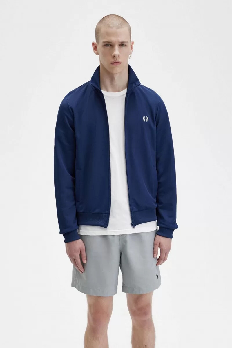 fred perry classic herren-trainingsjacke französischblau