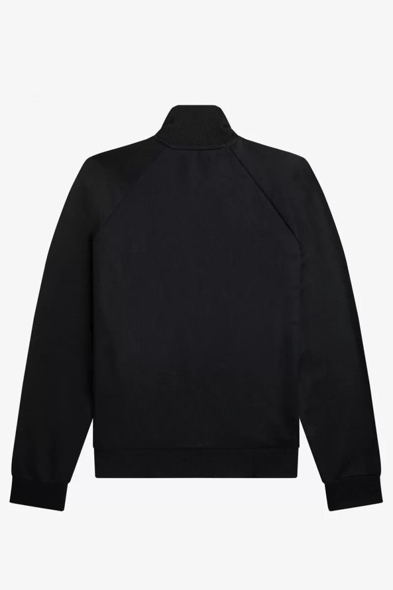 fred perry trainingsjacke für herren mit kontrasteinsätzen schwarz
