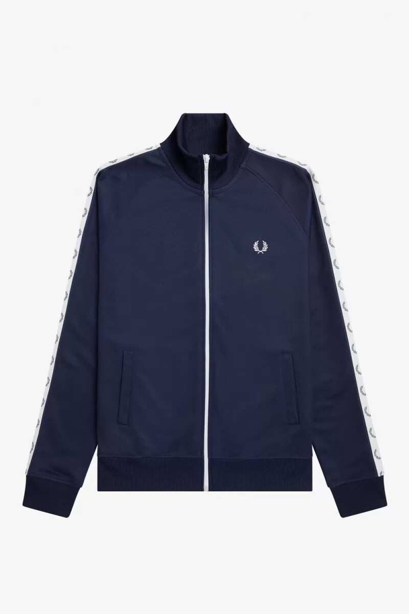 fred perry trainingsjacke für herren mit tape-verstärkung carbonblau