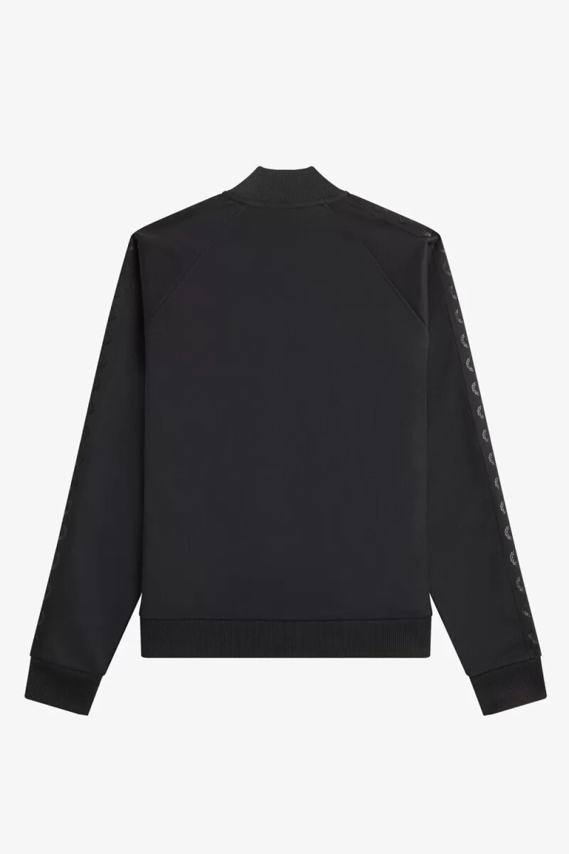 fred perry tonal tape herren-trainingsjacken schwarz