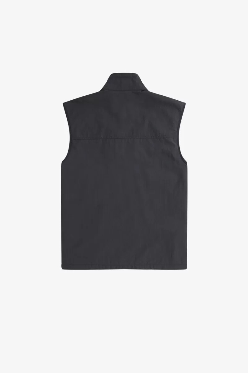 fred perry nylon-herrenweste ankergrau