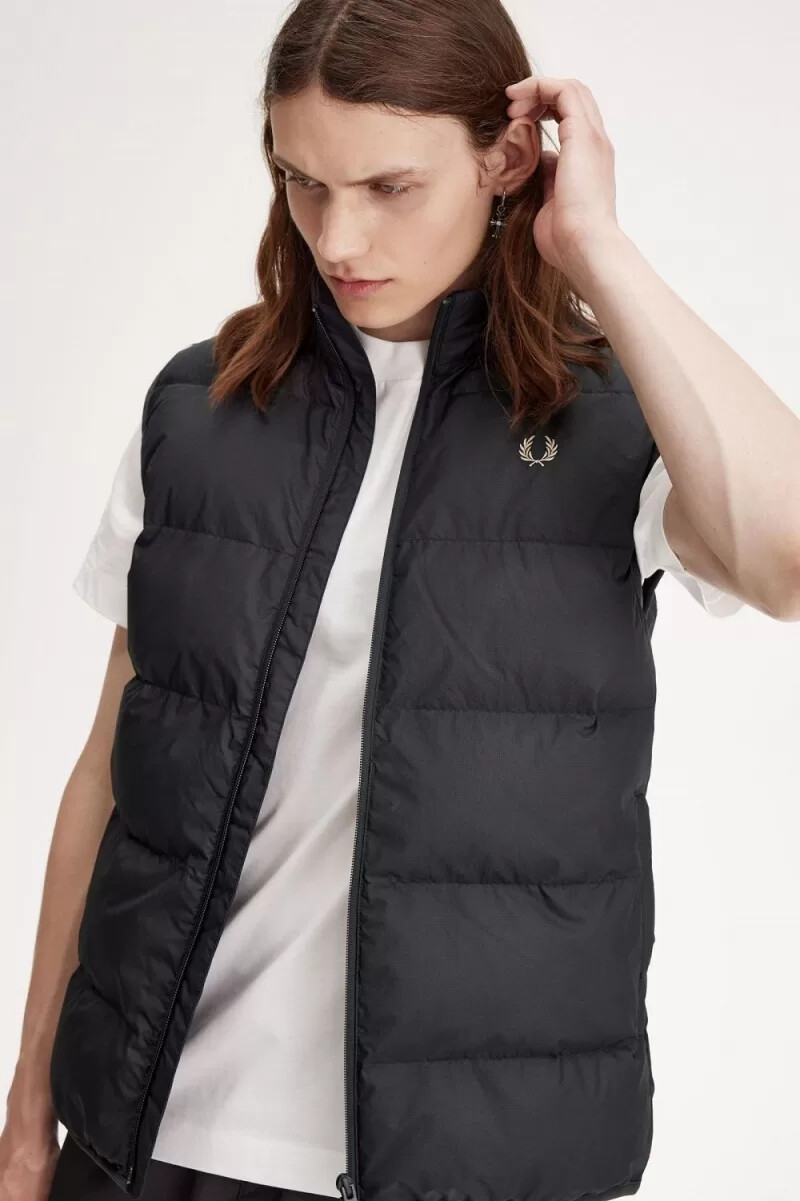 fred perry herren-isolierweste anchor grey