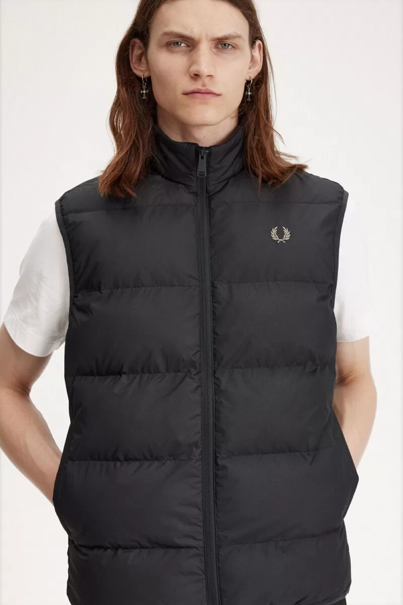fred perry herren-isolierweste anchor grey