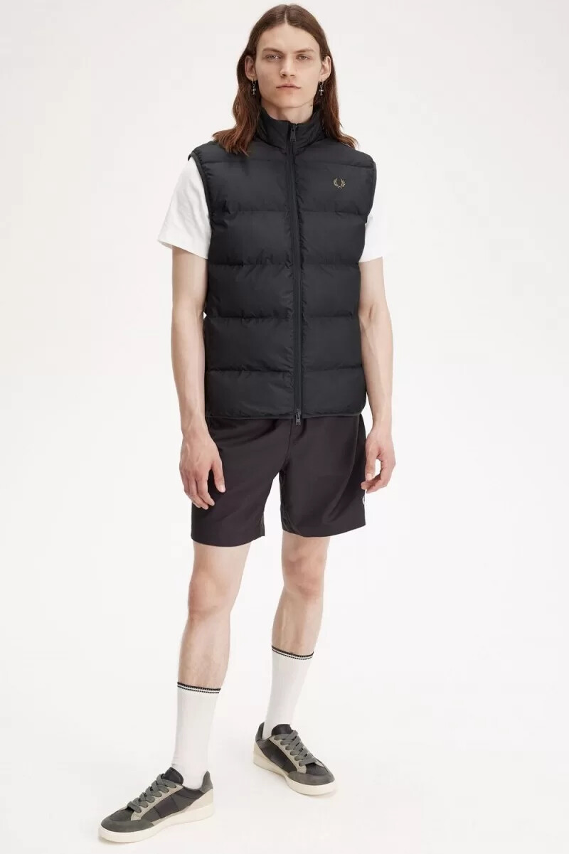 fred perry herren-isolierweste anchor grey