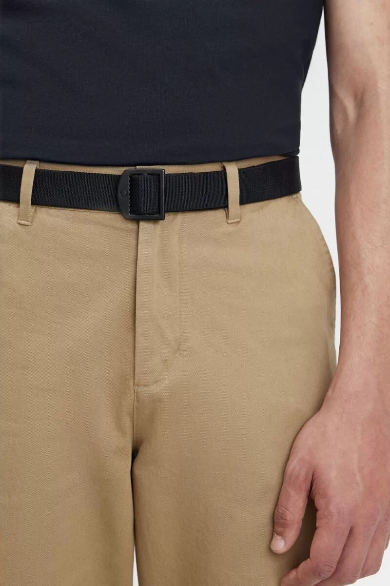 fred perry herrengürtel aus webmaterial schwarz