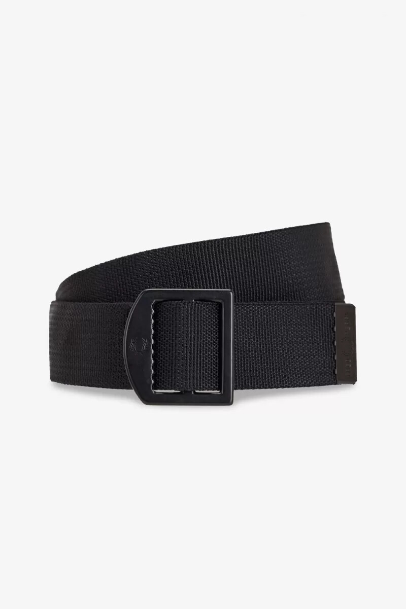 fred perry herrengürtel aus webmaterial schwarz
