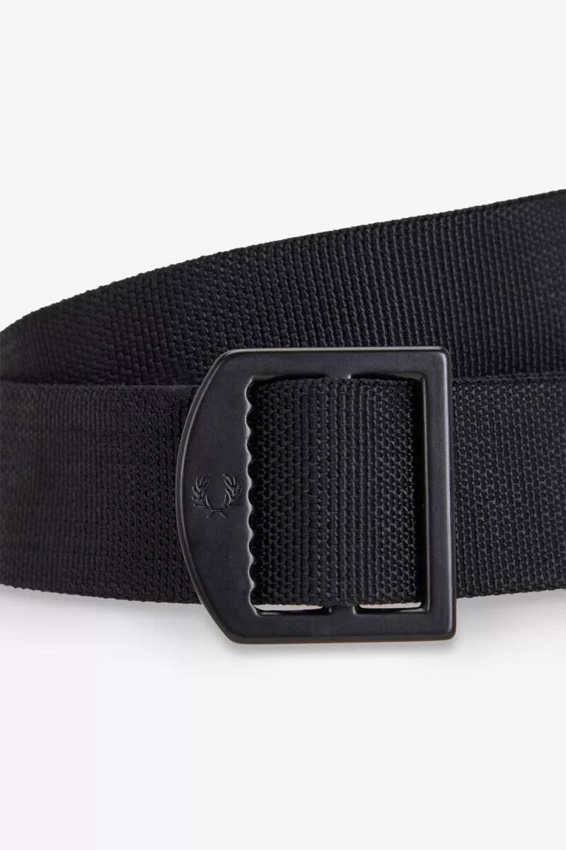 fred perry herrengürtel aus webmaterial schwarz