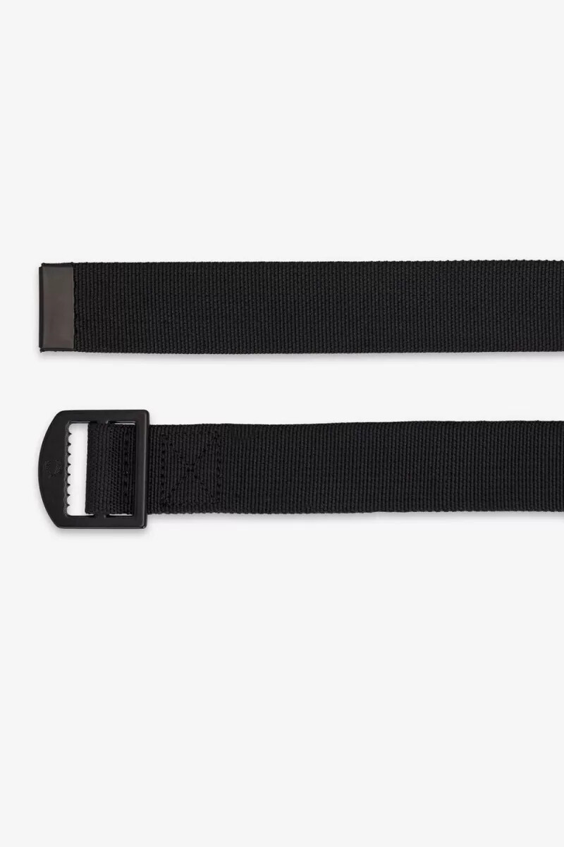 fred perry herrengürtel aus webmaterial schwarz