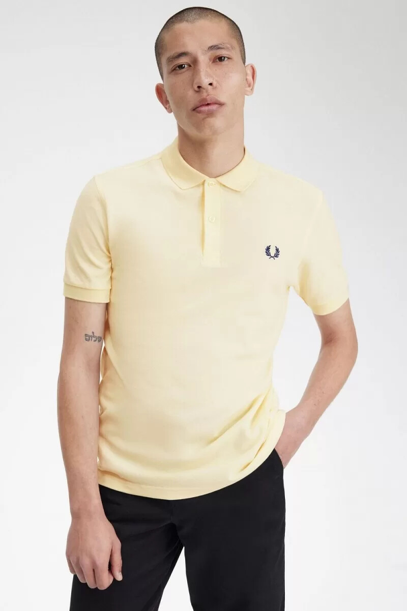 fred perry m6000 herrenhemd aqua cream french navy