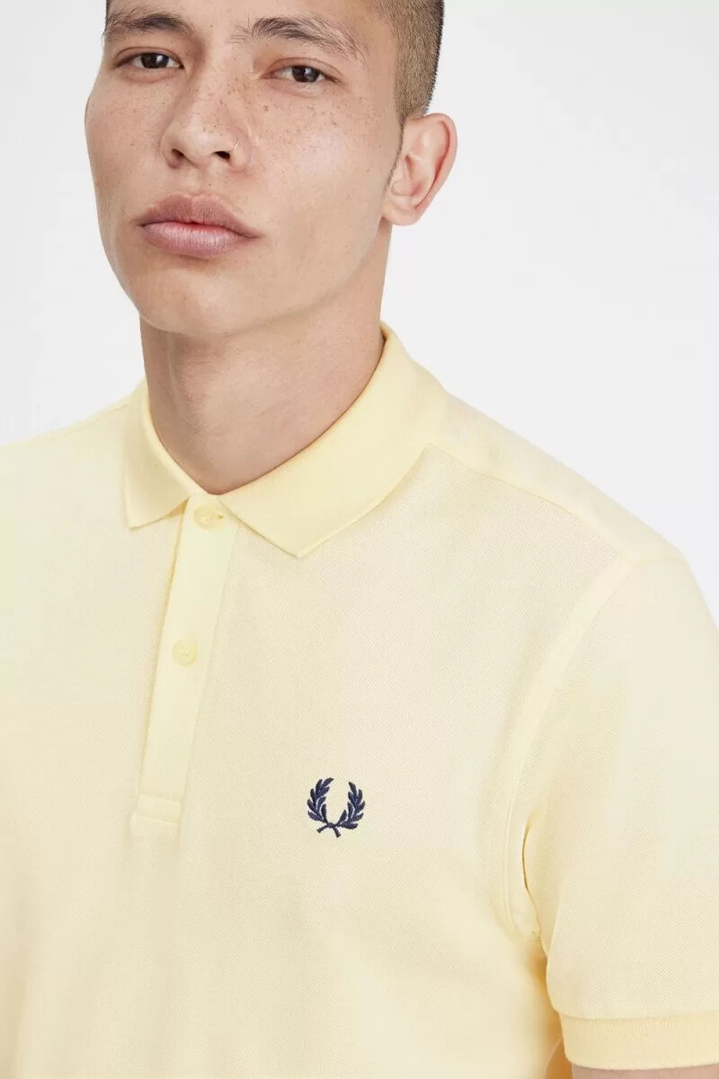 fred perry m6000 herrenhemd aqua cream french navy