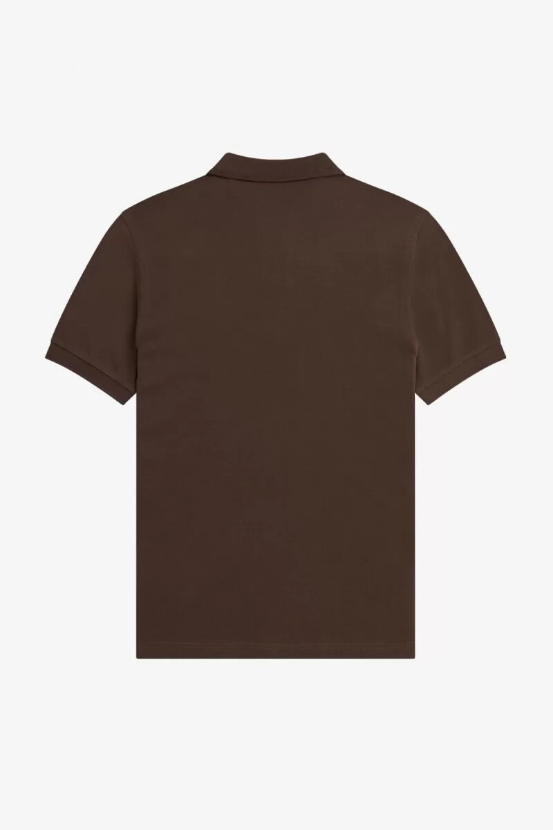 fred perry m6000 herrenhemd farbe burnt tobacco black