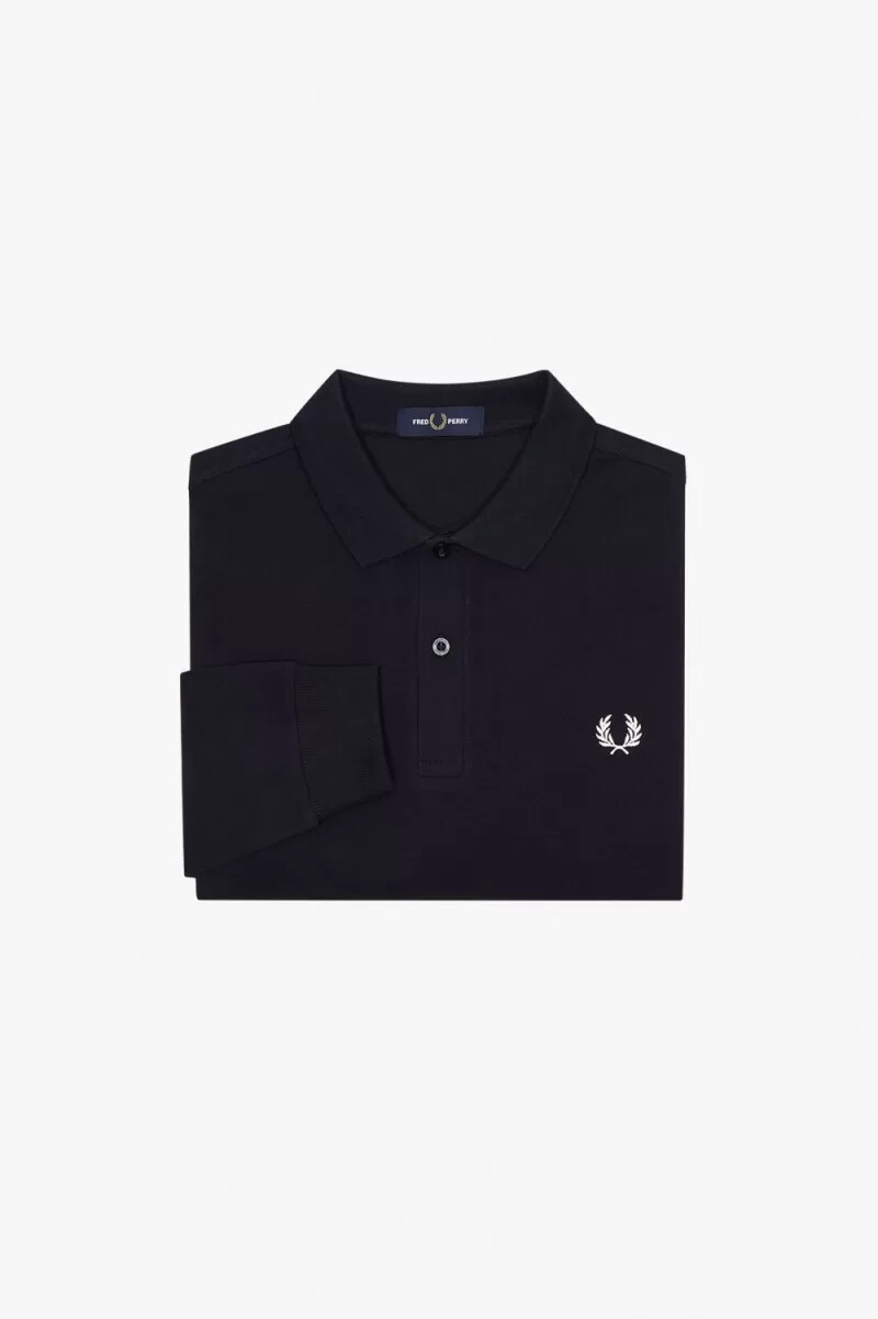 fred perry m6006 herrenhemd marineblau weiß