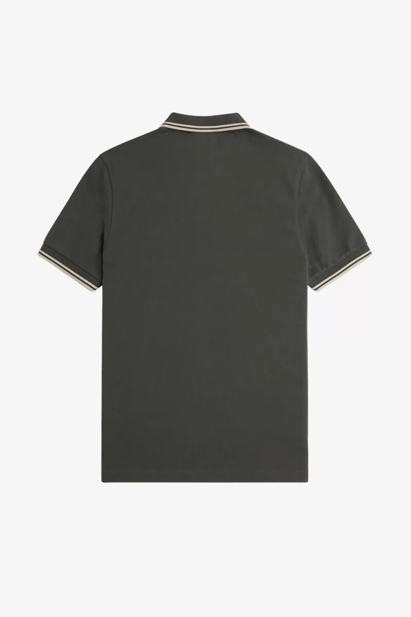 fred perry m3600 herrenhemd feldgrün haferflocken