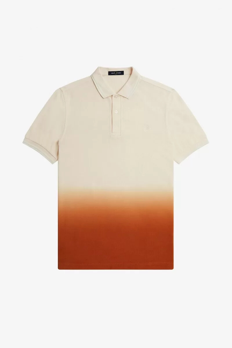 fred perry ombre herrenhemd seidig-pfirsichfarben