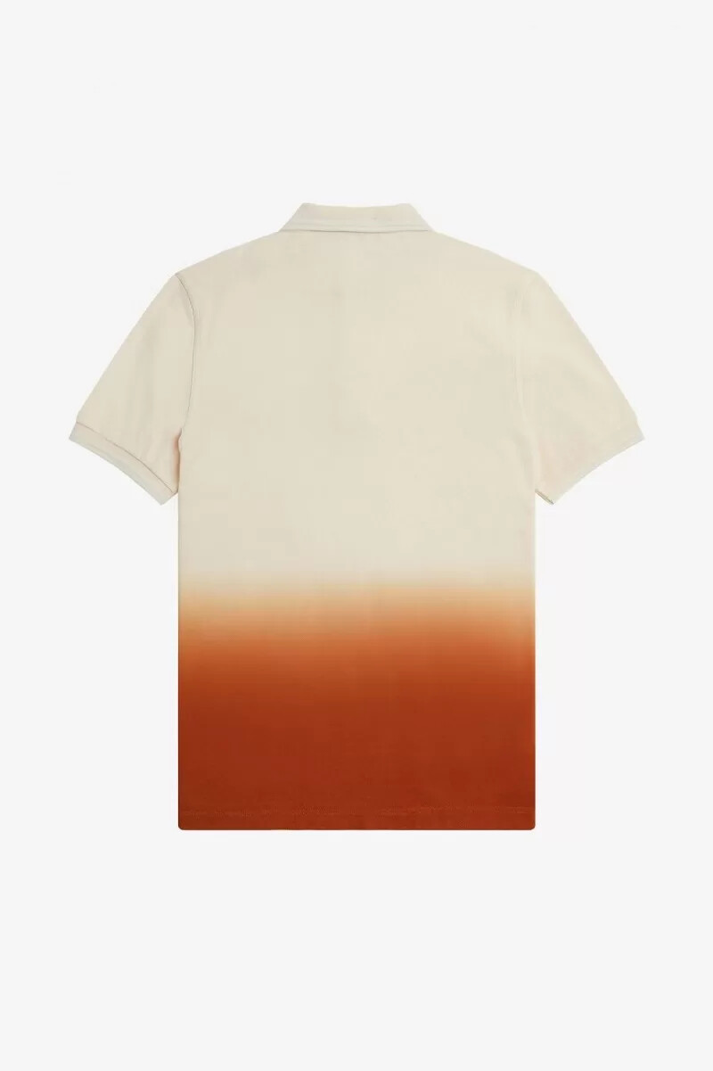 fred perry ombre herrenhemd seidig-pfirsichfarben