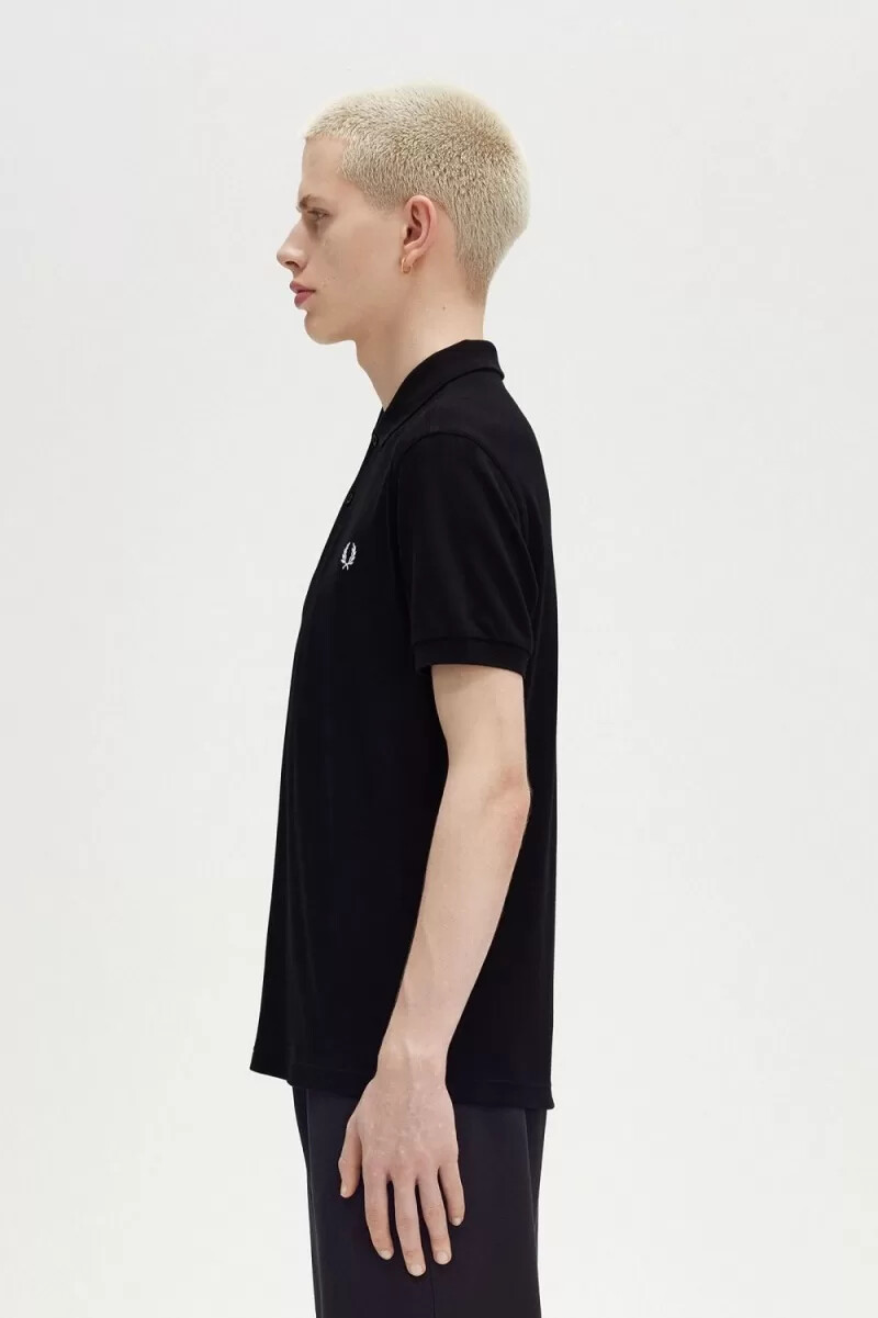 fred perry m6000 herrenhemd schwarz schneeweiß