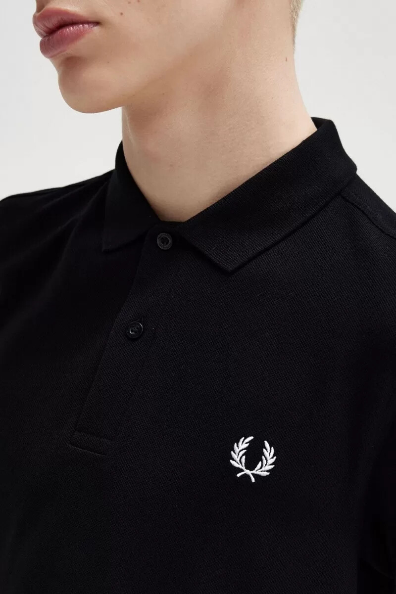 fred perry m6000 herrenhemd schwarz schneeweiß
