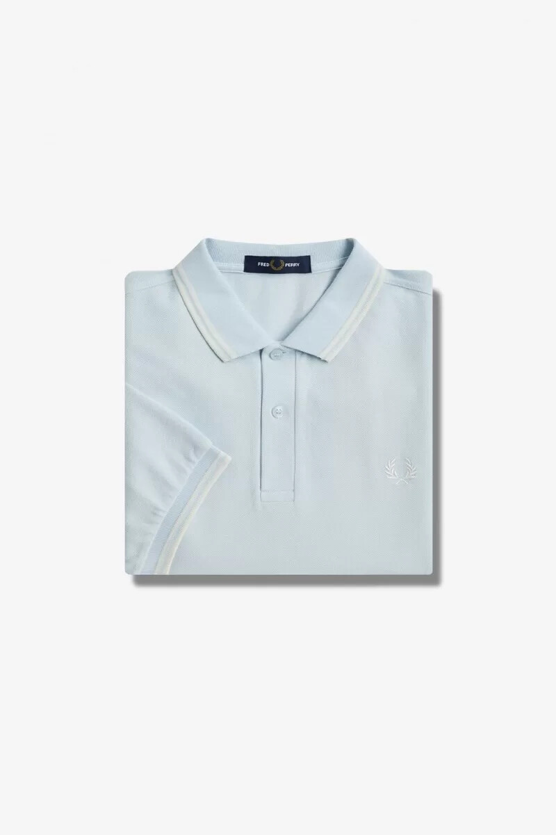 fred perry ombre herrenhemd hellblau