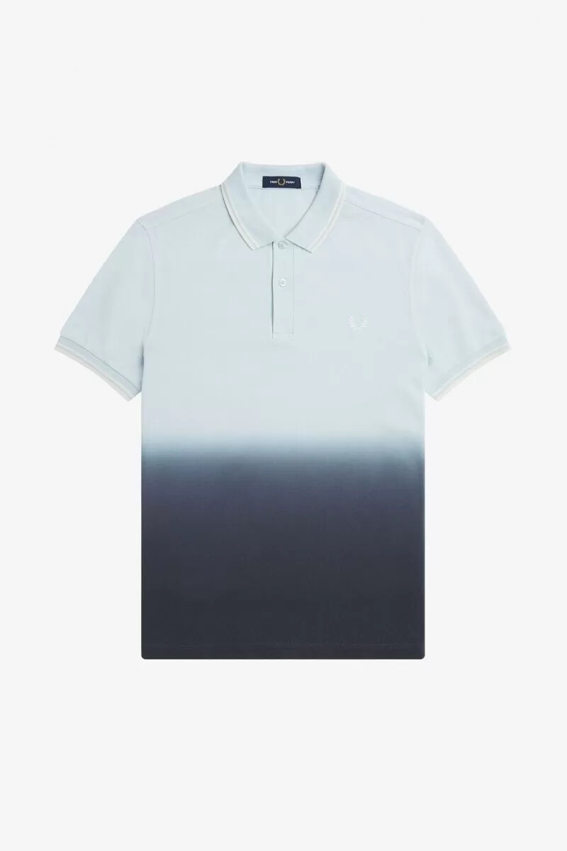 fred perry ombre herrenhemd hellblau