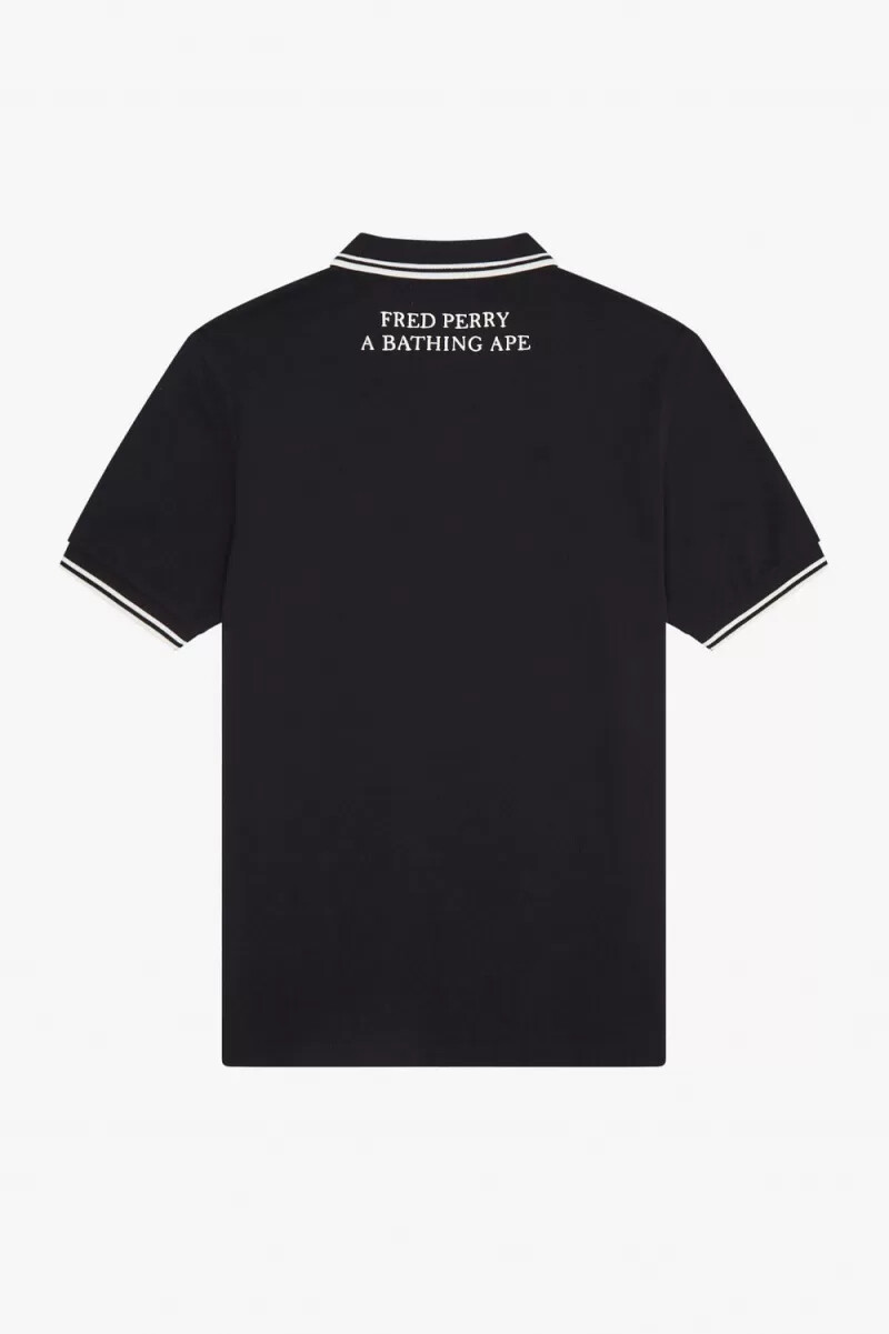 fred perry camouflage herrenhemd schwarz