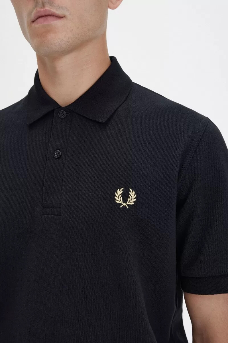fred perry m3 herrenhemd schwarz champagner