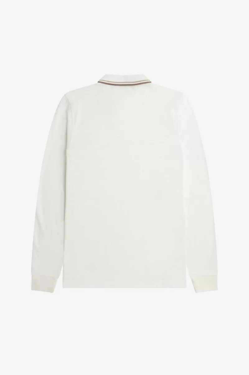 fred perry m3636 herrenhemd schneeweiß haferflockengrün