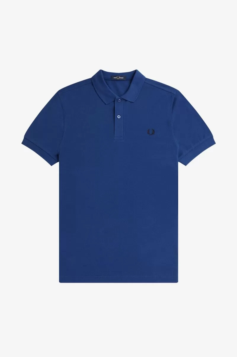 fred perry m6000 herrenhemd schattiertes kobaltblau