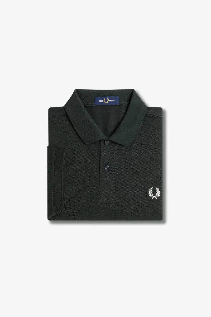 fred perry m6000 herrenhemd nachtgrün schneeweiß