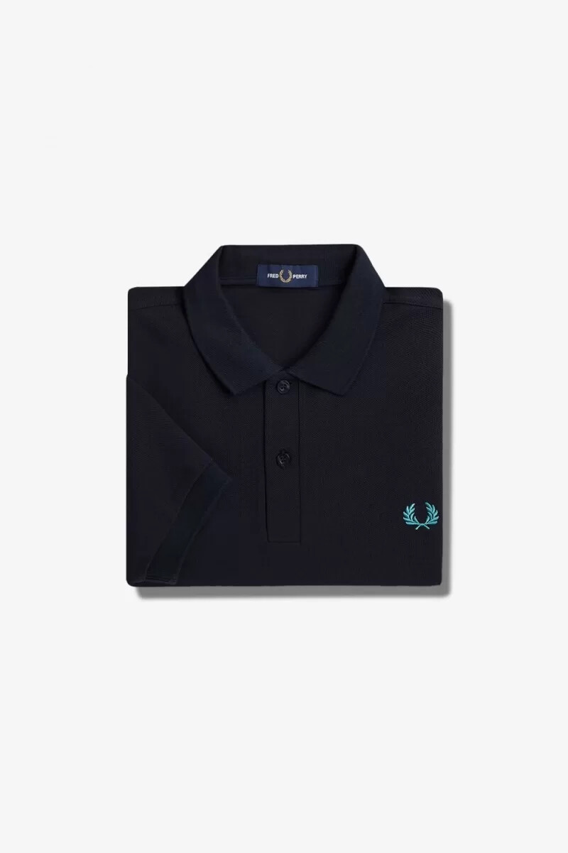 fred perry m6000 herrenhemd marineblau tiefmint