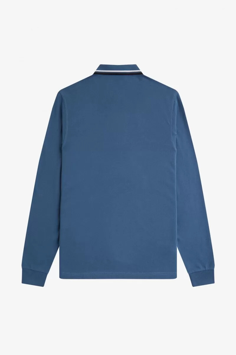 fred perry m3636 herrenhemd mitternachtsblau schneeweiß schwarz