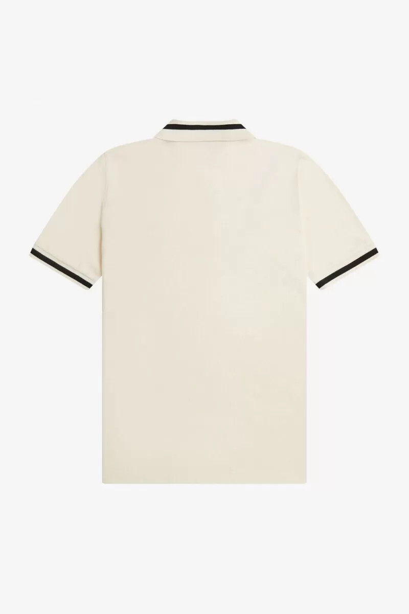 fred perry m2 herrenhemd beige schwarz