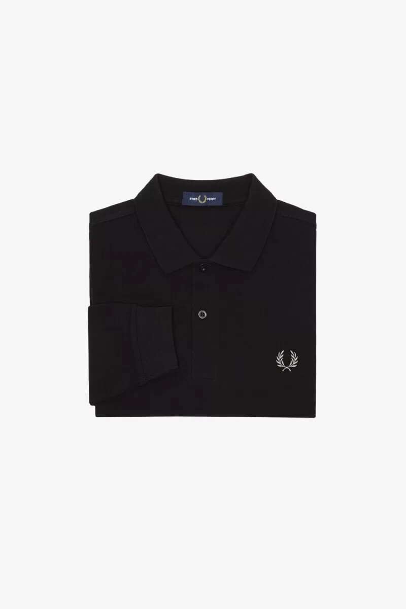 fred perry m6006 herrenhemd schwarz chrom