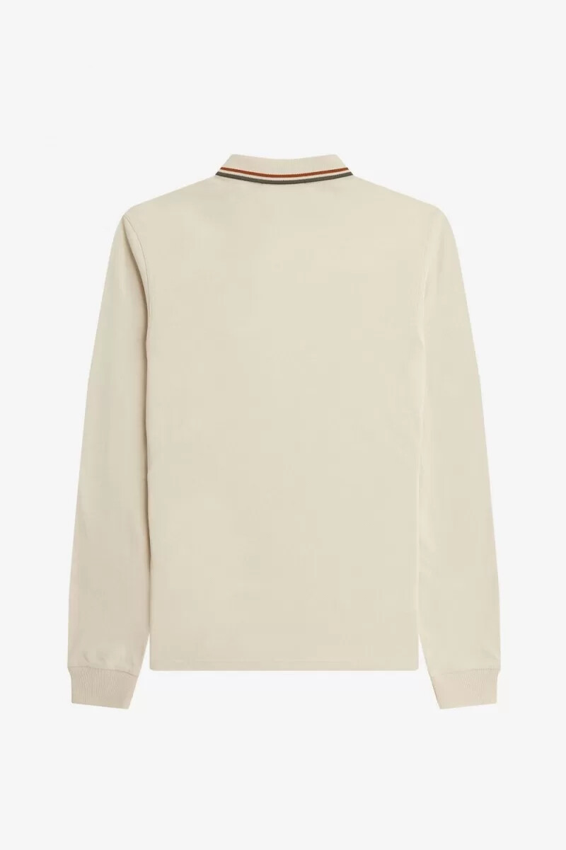 fred perry m3636 herrenhemd haferbraun feldgrün