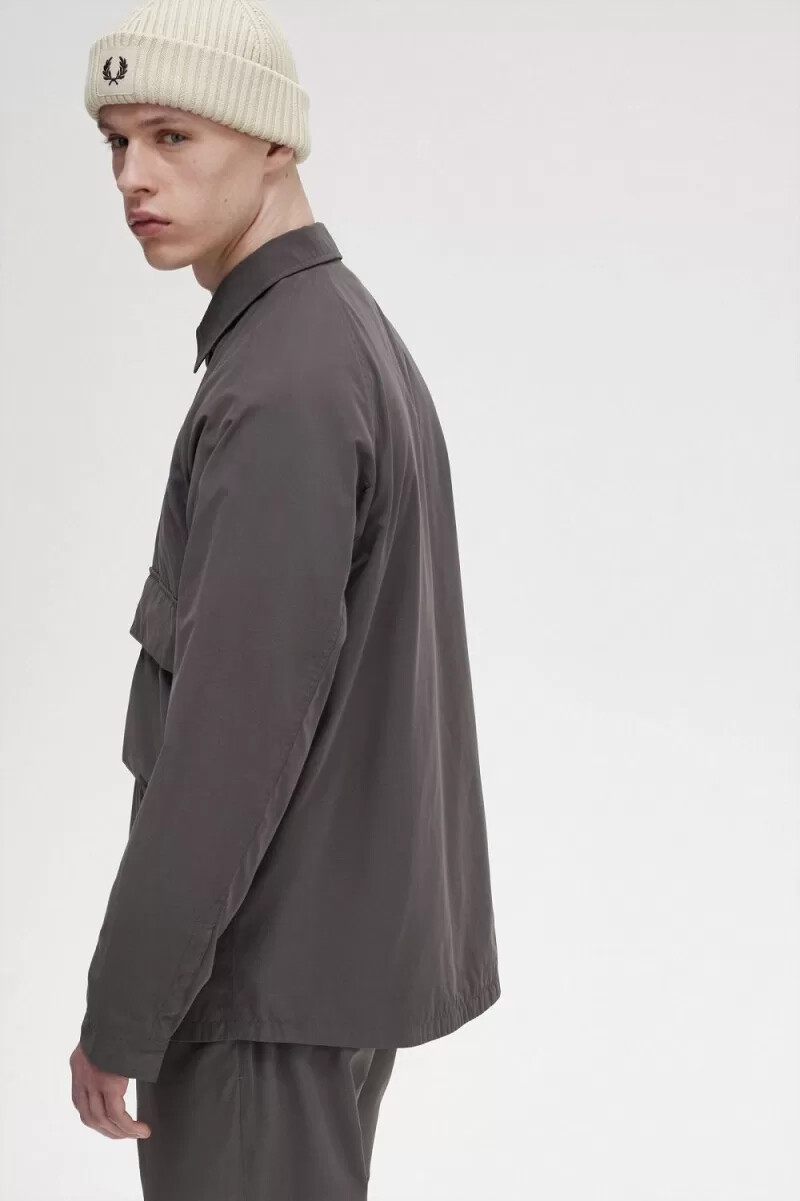 fred perry utility herrenhemd gunmetal