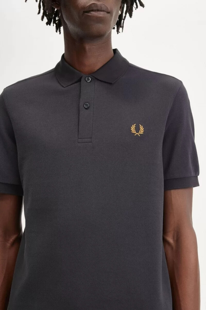 fred perry m6000 herrenhemd anchor grey dark coffee