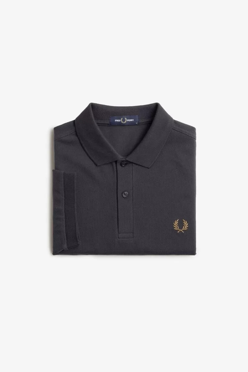 fred perry m6000 herrenhemd anchor grey dark coffee
