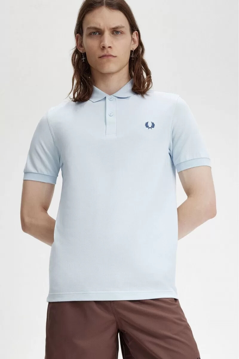 fred perry m6000 herrenhemd hellblau mitternachtsblau