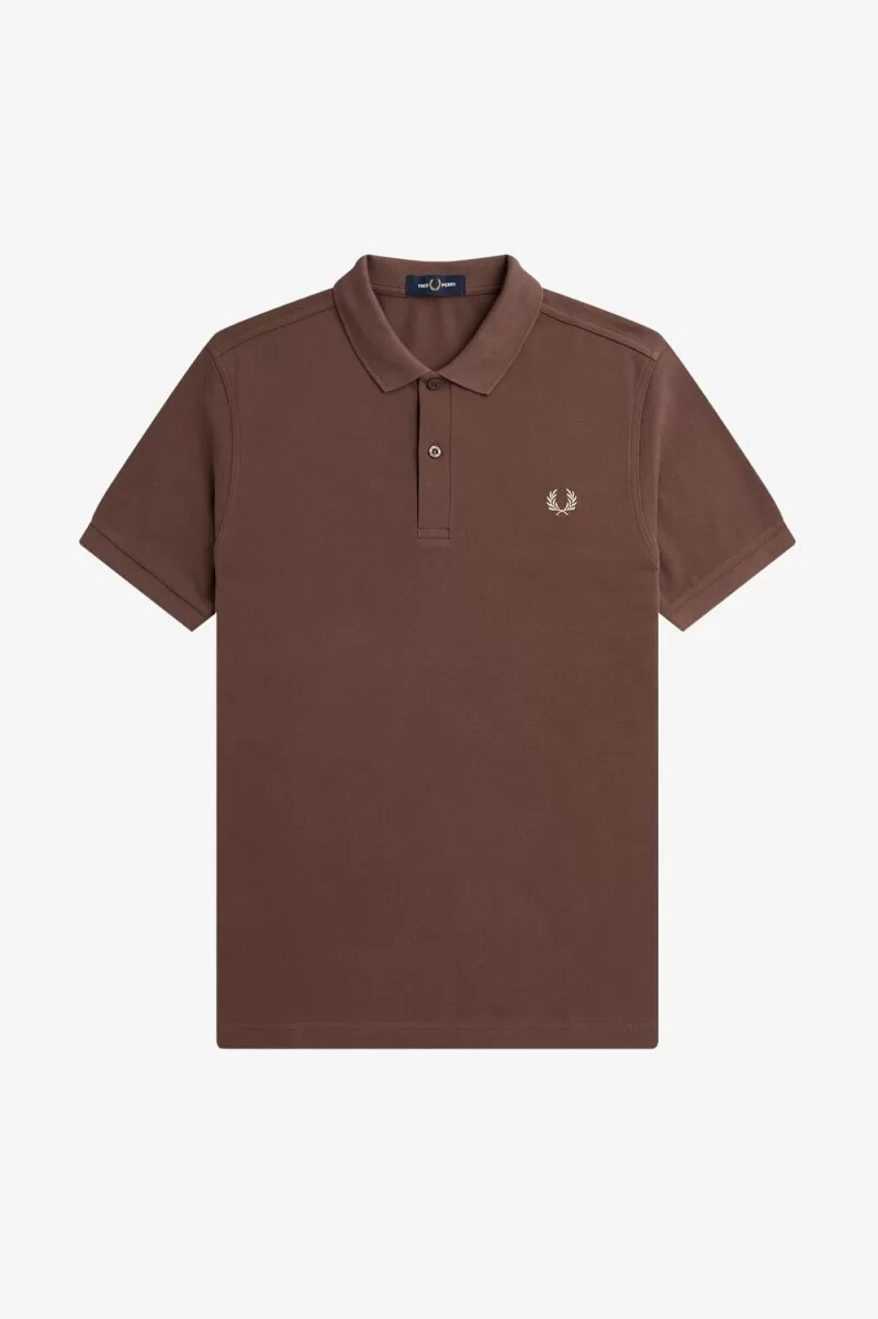 fred perry m6000 herrenhemd dunkelrot warmgrau