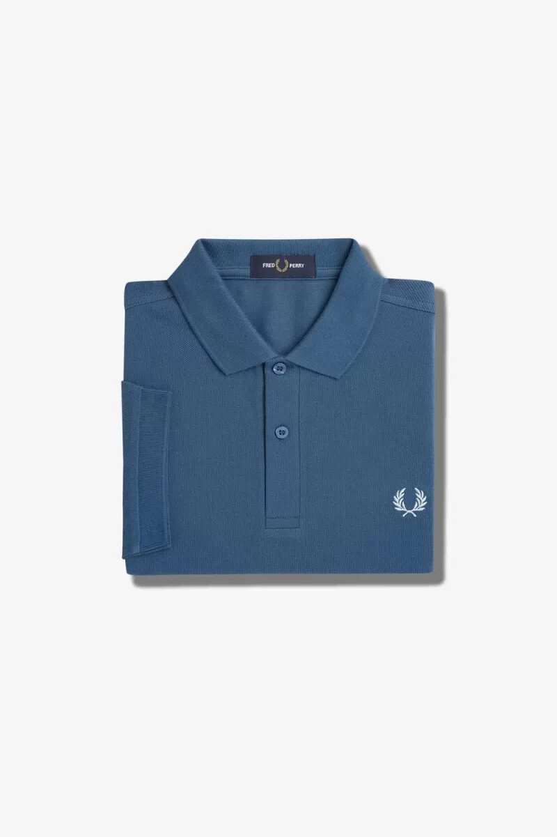 fred perry m6000 herrenhemd mitternachtsblau hellblau