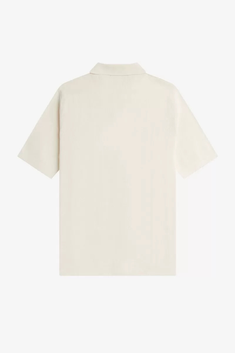 fred perry herrenhemd mit knopfleiste beige