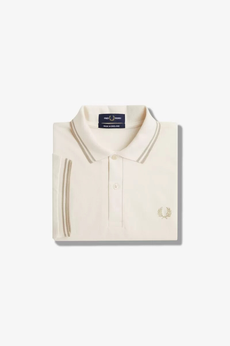 fred perry m12 herrenhemd beige haferflocken