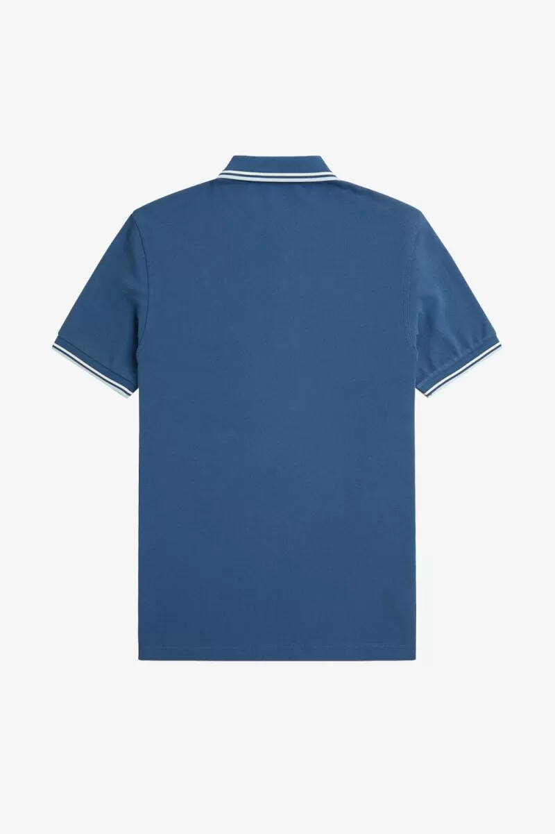 fred perry m3600 herrenhemd mitternachtsblau beige hellblau