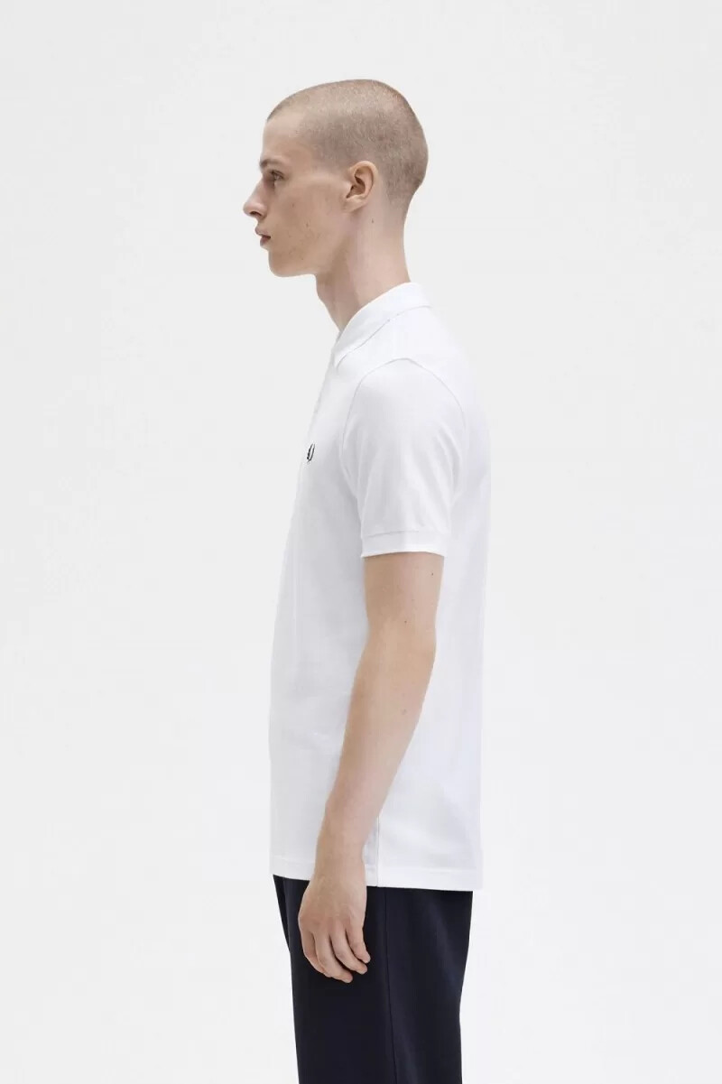 fred perry m6000 herrenhemd weiß marineblau