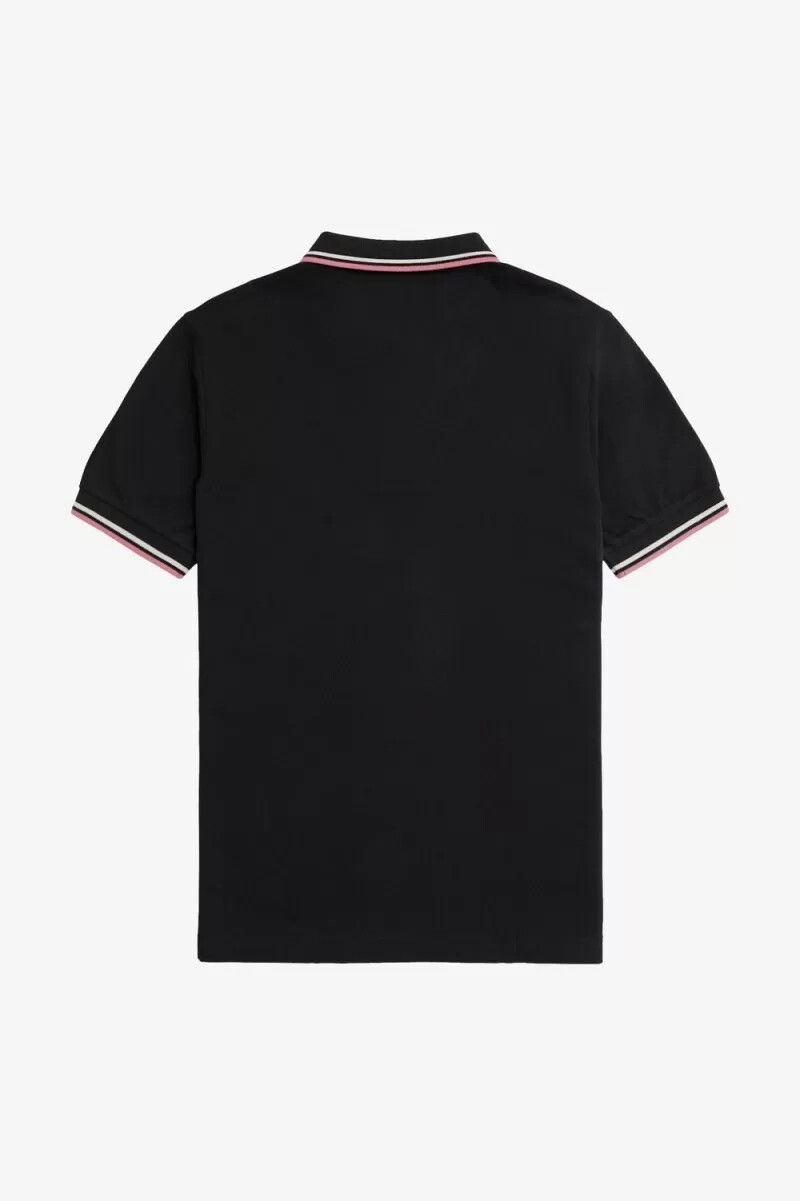 fred perry m3600 herrenhemd schwarz beige altrosa