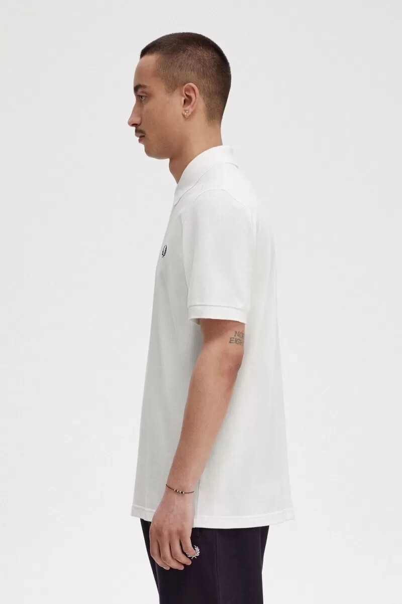 fred perry m3 herrenhemd weiß marineblau