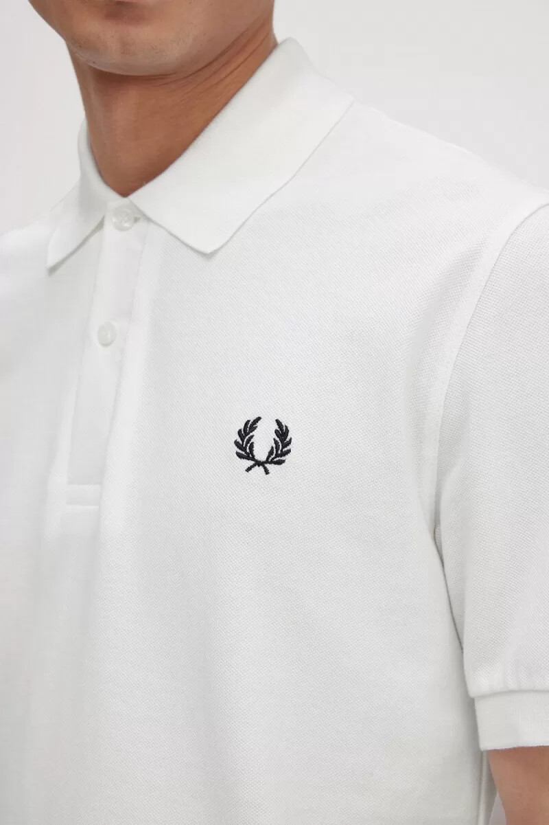 fred perry m3 herrenhemd weiß marineblau