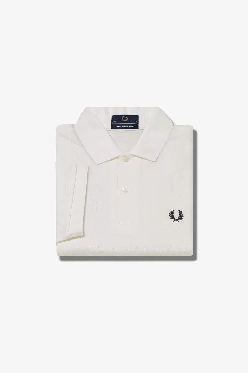 fred perry m3 herrenhemd weiß marineblau