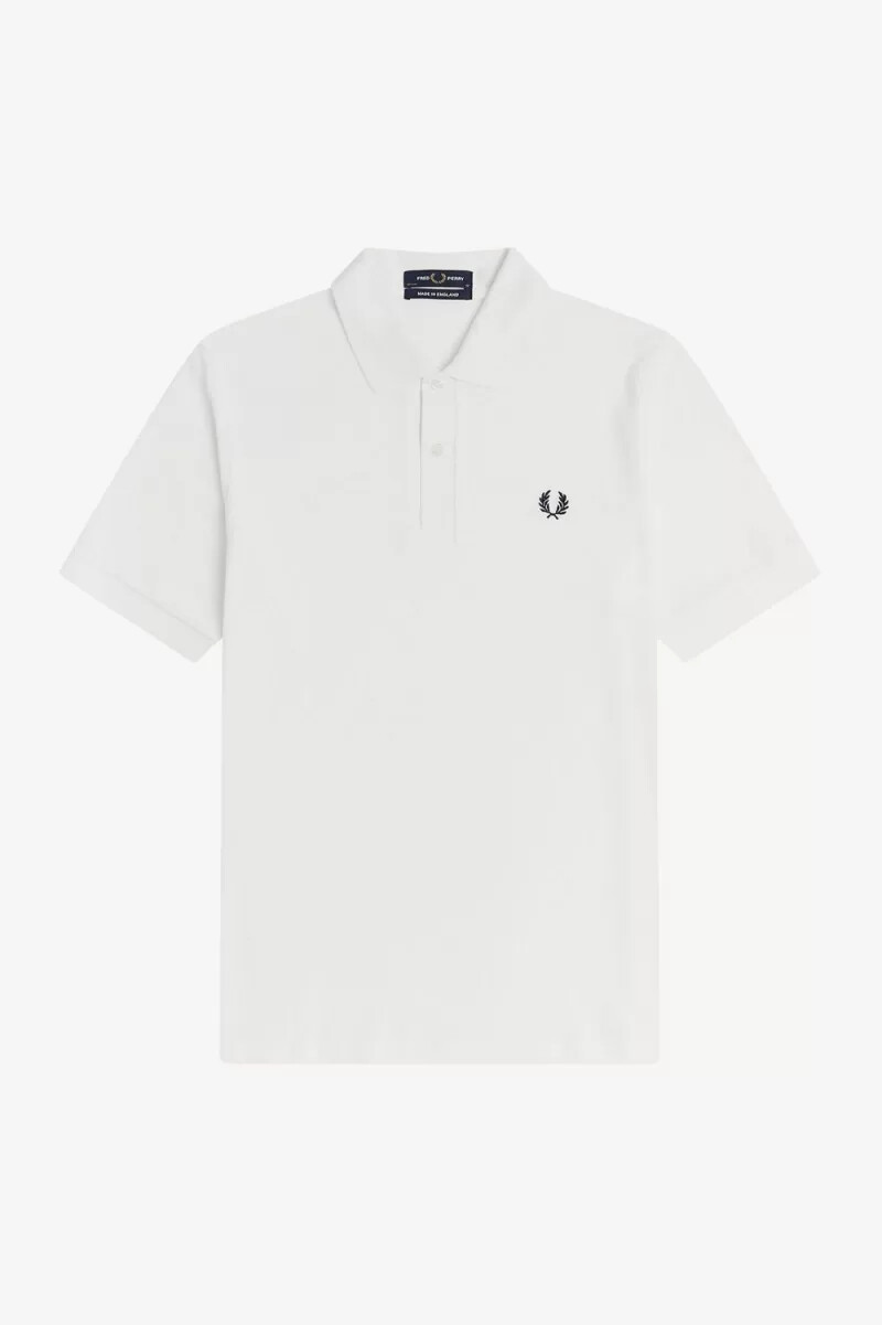 fred perry m3 herrenhemd weiß marineblau
